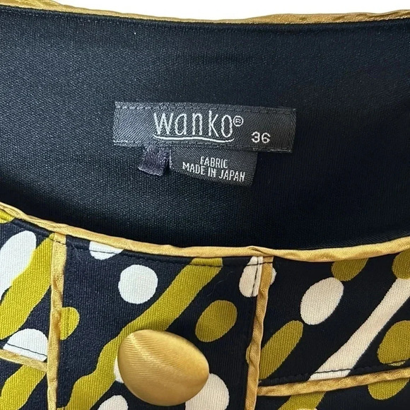 Japan dress,women size 36. Black, lined, long sleeve ,boat neck ,gold details EC - Picture 8 of 17